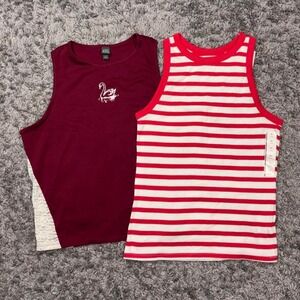 Bundle of 2pcs Tank Tops Ladies XL Summer Outfit NWT Plus Women